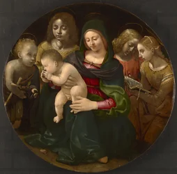 Virgem e Criança com o jovem São João Batista, Santa Cecília e Anjos, c.1505
