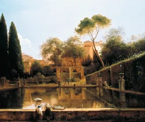 Vista dos jardins da Villa d