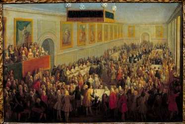 Festa da coroação de Luís XV no Palácio Arquiepiscopal de Reims, 25 de outubro