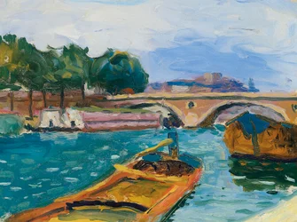 Paris, Ponte sobre o Sena, ca 1898-1904.