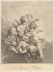 Crianças brincando, 1750.