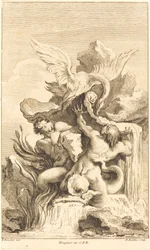 Dois Tritões e um Cisne, em ou depois de 1736.