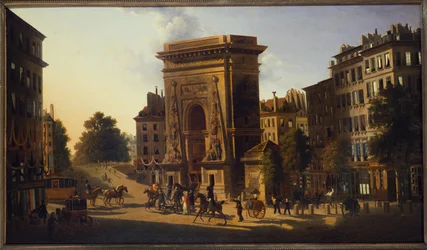 La Porte Saint-Denis, 2º arrondissement, entre 1810 e 1830 (óleo sobre tela)