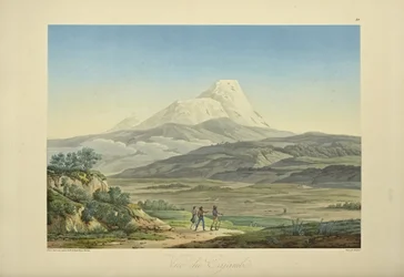 Vista do Cajambe, gravado por Bouquet, ilustração de 