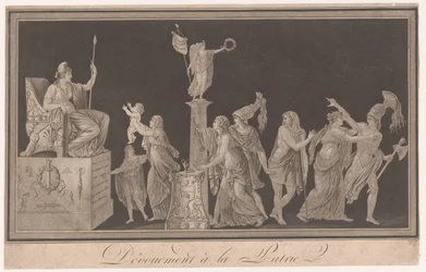 Alegoria da devoção a França
Dévouement à la Patrie (título sobre o objecto)