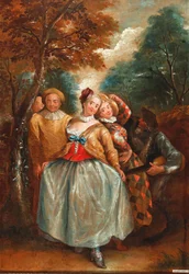 Uma cena da Commedia dell