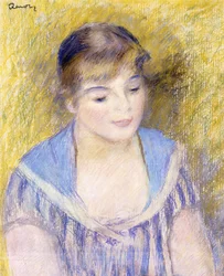 Busto de uma mulher,