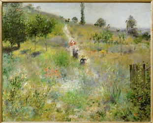 Caminho de montanha nas ervas altas (óleo sobre tela)