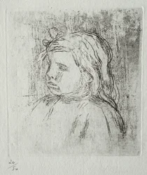 Claude Renoir, três quartos à esquerda