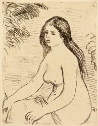 Nu feminino sentado
