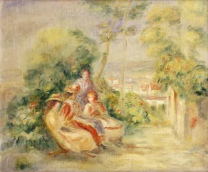 Meninas num jardim, c. 1895