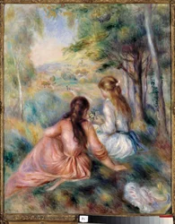 Na Pré-Pintura de Pierre Auguste Renoir (1841-1919) 1890 Sol. 0,81x0,65 m Nova Iorque, Museu Metropolitano