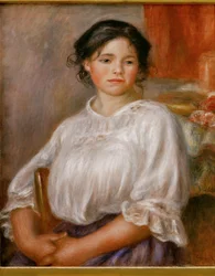 Menina de peito alto (óleo sobre tela)