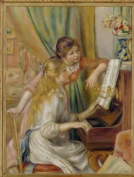 Moças no piano