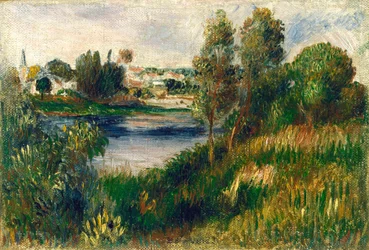 Paisagem em Vétheuil, c. 1890.