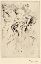 Le Chapeau Epignele, Alfinetando o Chapéu, c1894.