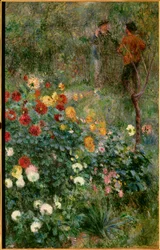 Le jardin rue Cortot a Montmartre Painting de Pierre Auguste Renoir (1841-1919) 1876 Pittsburgh. Instituto de Arte