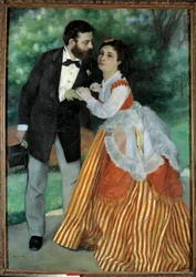Les fiances, monsieur et madame Sisley Portraits de Alfred Sisley (1839-1899), pintor impressionista de nacionalidade inglesa, e sua futura esposa Eugenie Lescouezec. Pintura de Pierre Auguste Renoir (1841-1919)