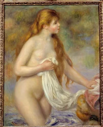 Pintura de Banho Longo por Pierre Auguste Renoir (1841-1919)