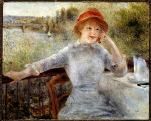 Retrato de Alphonsine Fournaise - óleo sobre tela