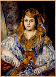 Retrato de Madame Clementine Stora chamado de Pintura Argelina por Pierre Auguste Renoir (1841-1919) 1870 Sol. 0,59x0,84 m São Francisco, Museu de Belas Artes