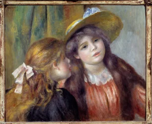Retrato de duas raparigas. Pintura de Pierre Auguste Renoir (1841-1919)