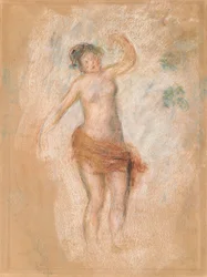 Estudo de uma mulher de fauno dançando para "Édipo Rex", c. 1900