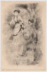 A descida do cume: Jean Martin segura Hélène, a filha do banqueiro (ilustração para "L
