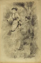 A Descida da Cúpula: Jean Martin Steadies Hélène, a Filha do Banqueiro, 1881