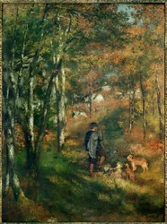 O pintor Lecoeur no bosque de Fontainebleau (óleo sobre tela)