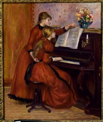 A Pintura de leões de piano de Pierre Auguste Renoir (1841-1919)