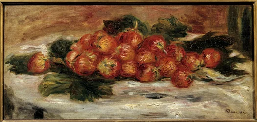 Os morangos. Pintura de Pierre Auguste Renoir (1841-1919)