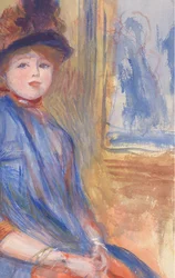 Moça de vestido azul, ca. 1890