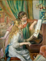 Jovens raparigas ao piano