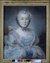 Retrato de uma mulher de azul