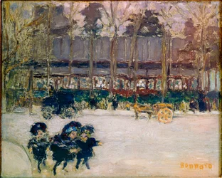 Boulevard de Clichy, três crianças Pintura de Pierre Bonnard