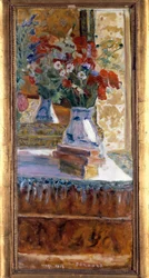 Bouquet de papoilas Pintura de Pierre Bonnard (1867-1947). 1918. Dim. 0,72 x 0,325 m. Besancon, Museum of Fine Arts
