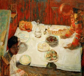 A toalha de mesa branca
