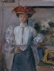 Garota com Chapéu (óleo sobre tela)