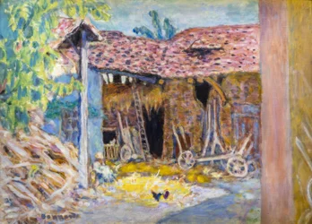 Pátio de uma fazenda ou celeiro