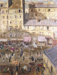 Le Boulevard Exterieur: Boulevard de Clichy e Corner of rue de Douai, c.1904 (óleo sobre tela)
