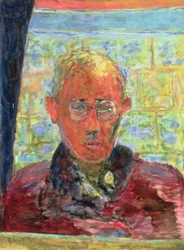 Retrato do pintor em um roupão vermelho, 1943