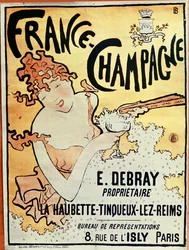 Cartaz publicitário França Champagne, 1891