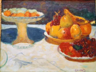 Natureza morta com pintura compotter de Pierre Bonnard (1867-1947) Coleção Bernheim-Jeune