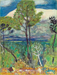 The Pines, By the Sea, c.1923 (óleo sobre tela)