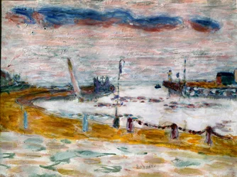 A saída do porto em Trouville na Normandia Pintura de Pierre Bonnard (1867-1947) 1936 Coleção privvee