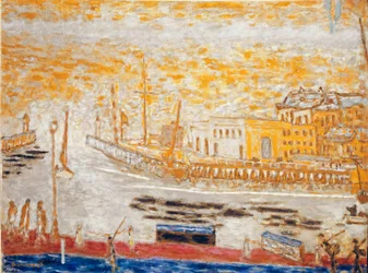 Trouville, la sortie du port Pintura de Pierre Bonnard (1867-1947) 1938-1945 Dim. 77x103 cm Paris, museu nacional de arte moderna