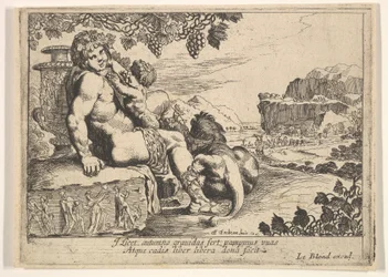 Baco, Sátiro e Leão, 1610-42.