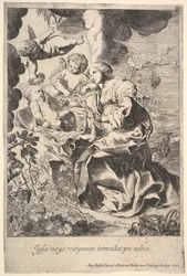 Virgem e criança com anjos, 1636.