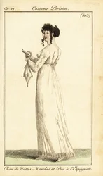 Mulher de vestido com dardos espanhóis, Paris